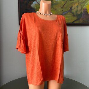 RACHEL Rachel Roy NWT Orange Linen Shirt
